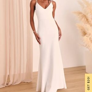 Lulu’s Infinite Glory white formal dress